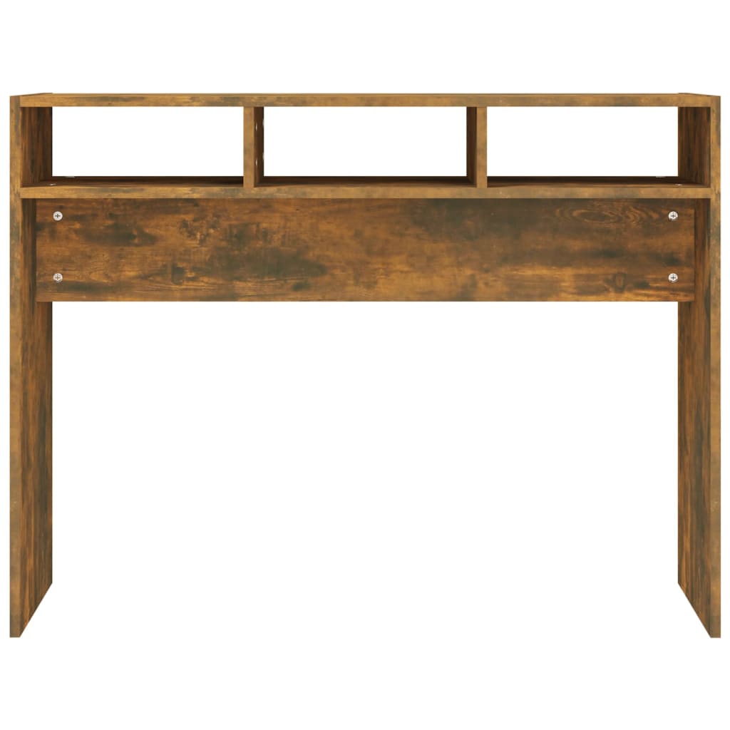 Console Table Smoked Oak 105x30x80 cm Engineered Wood